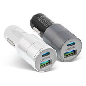 InLine USB KFZ Stromadapter Quick Charge 3.0 - 12/24VDC zu 5V DC/3A - USB-A+USB-C